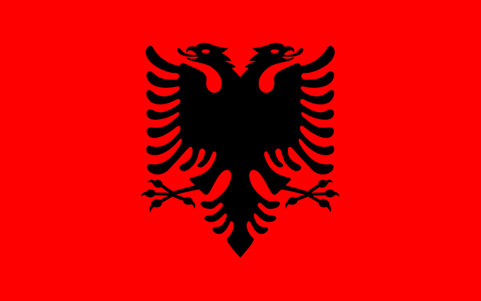 National flag of Albania